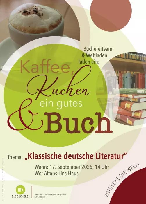 Kaffee, Kuchen & ein gutes Buch – Einladung zur Literaturrunde